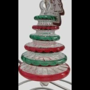 Rare Unique Egyptian Mouth Blown Glass Christmas Ornament Tree New in the Box